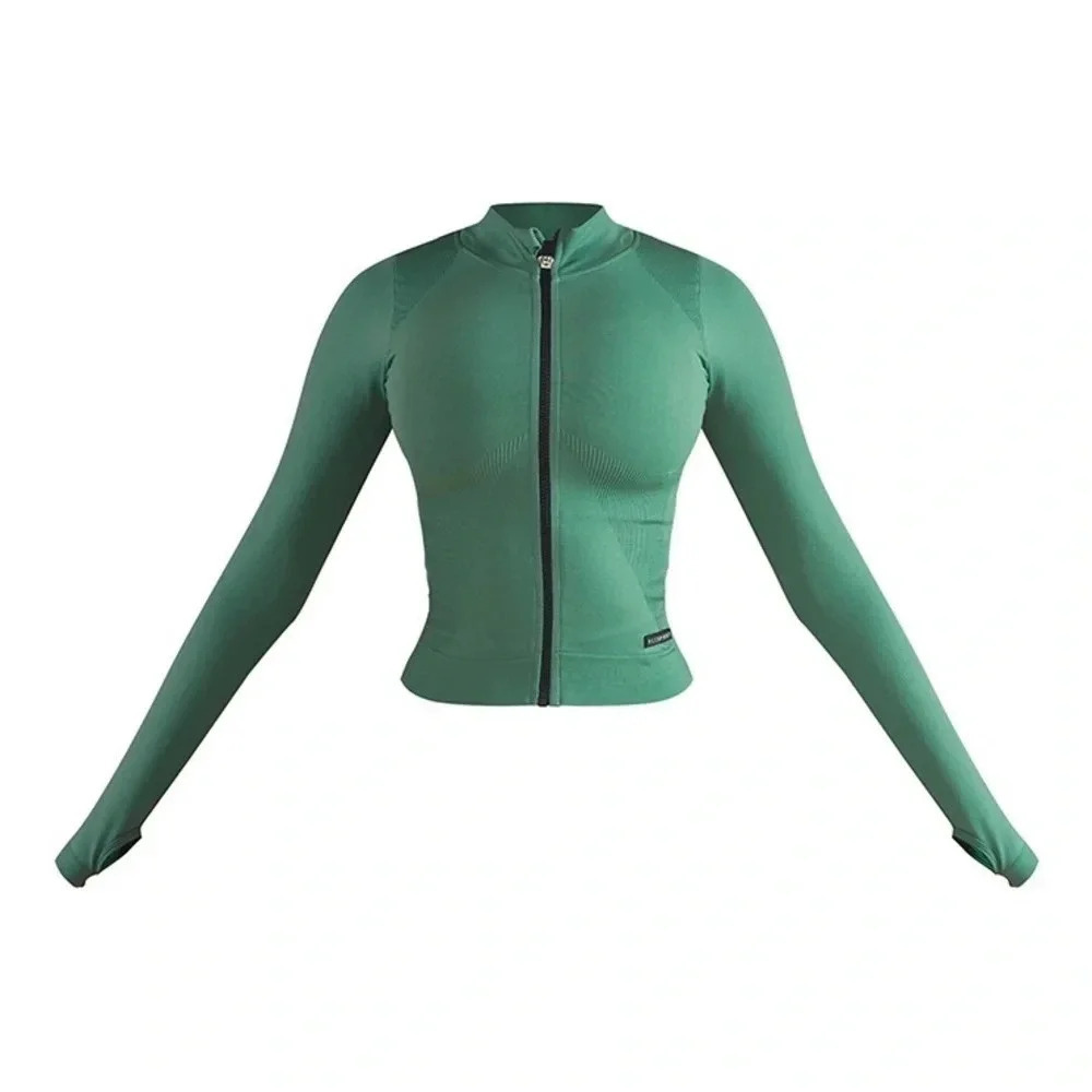 Green Seamless‎ Rib Detail Running Jacket Small - Picture 5 of 5